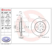 Brembo 2 x Front Brake Discs 09.A357.10