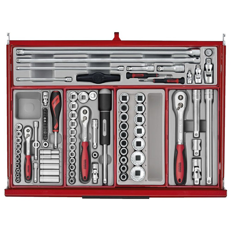Teng Tools 26" PRO35™ Roller Cabinet Tool Kit 282 Pieces Red