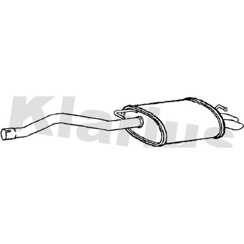 Klarius Box With Tail Pipe Rear VW793V