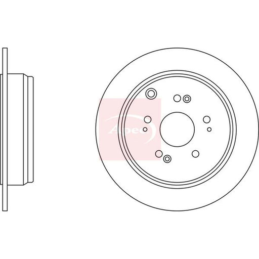Apec 2 x Solid Rear Brake Discs DSK2597