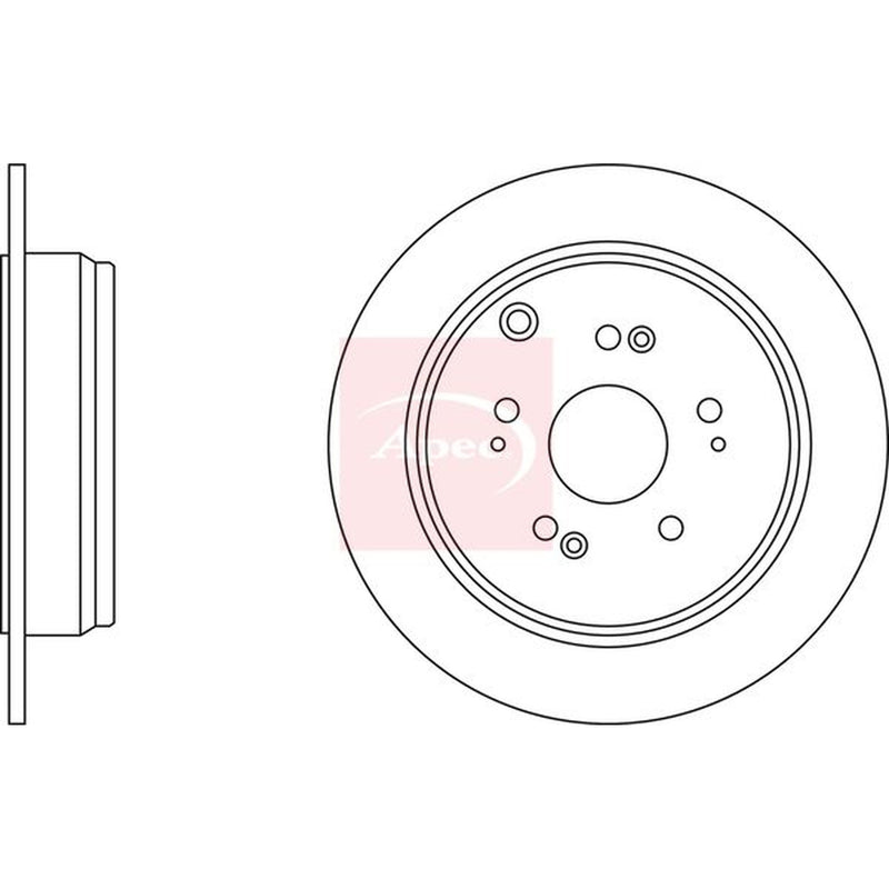 Apec 2 x Solid Rear Brake Discs DSK2597