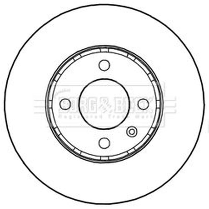 Borg & Beck 2 x Vented Front Brake Discs BBD5236