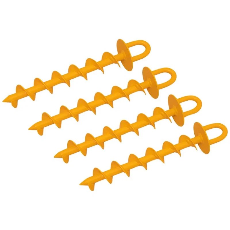 Roughneck Heavy-Duty Screw-in Ground Anchor Set, 4 Piece - 64-636