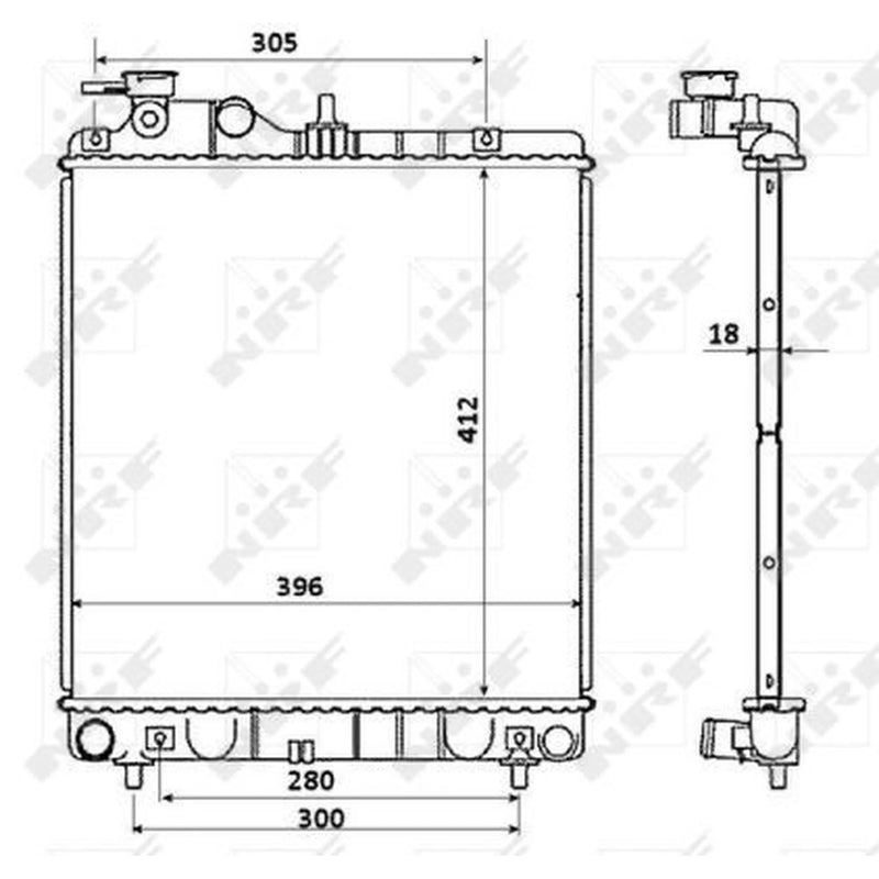 NRF Engine Radiator 58354