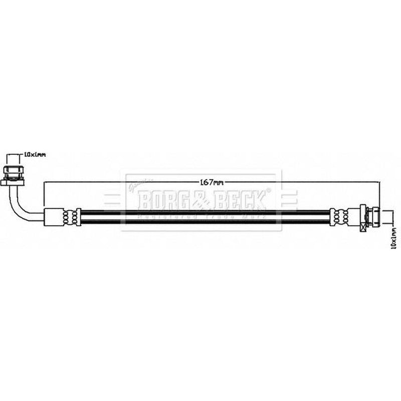 Borg & Beck Brake Hydraulic Hose Line Rear BBH8470