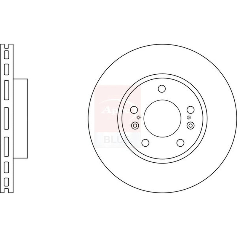 Apec 2 x Vented Front Brake Discs SDK6792