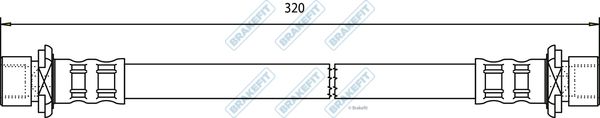 Apec Brake Hydraulic Hose Line Rear