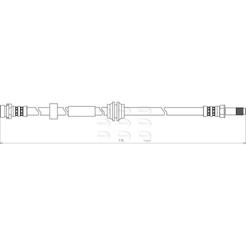 Apec Brake Hydraulic Hose Line Front HOS3796