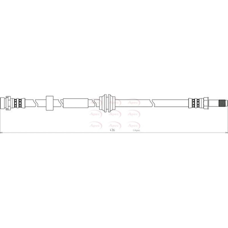 Apec Brake Hydraulic Hose Line Front HOS3796