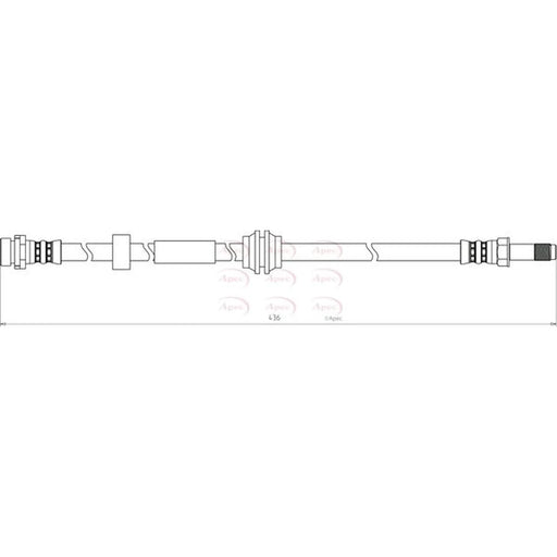 Apec Brake Hydraulic Hose Line Front HOS3796