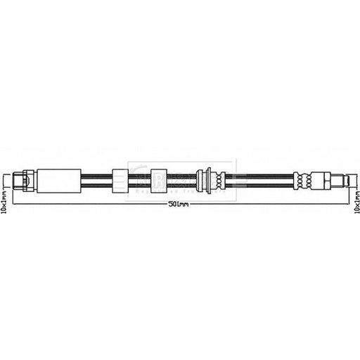 Borg & Beck Brake Hydraulic Hose Line Front Left BBH8373