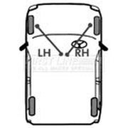 First Line Handbrake Cable Left Rear FKB1390