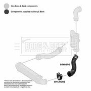 Borg & Beck Intercooler Turbo Charge Air Hose BTH1692