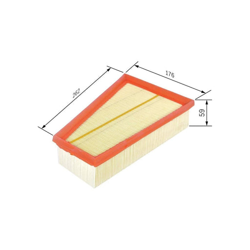 Bosch Car Air Filter S0380 Fits Mercedes-Benz A A180 Blueefficiency - 1.6 - 12-1 Bosch  - Town Parts