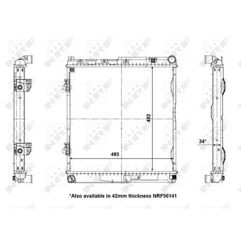 NRF Engine Radiator 56077