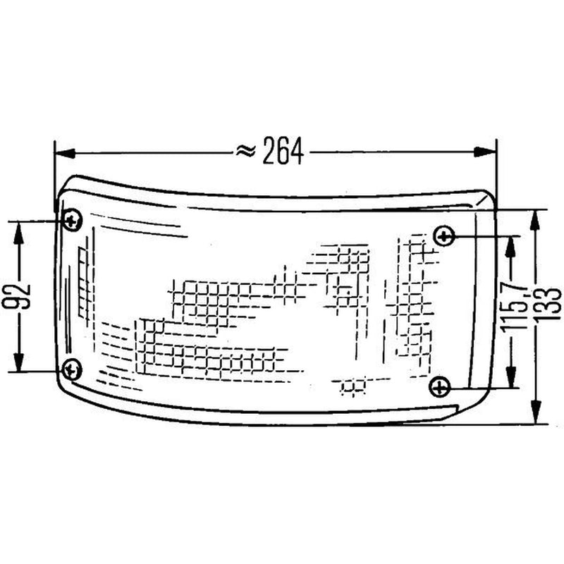 Hella Rear Fog Light Lamp Unit Left 2NE 005 603-071