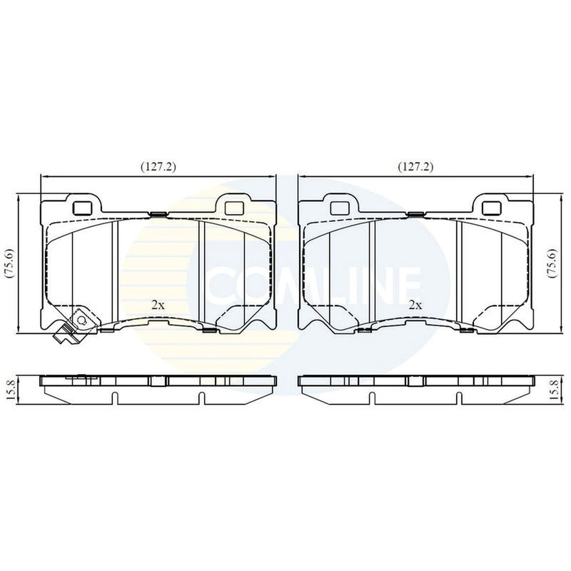 Comline 4 x Front Brake Pad Set CBP32428