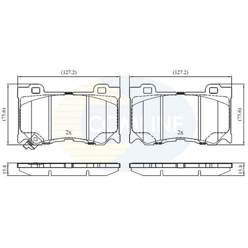 Comline 4 x Front Brake Pad Set CBP32428