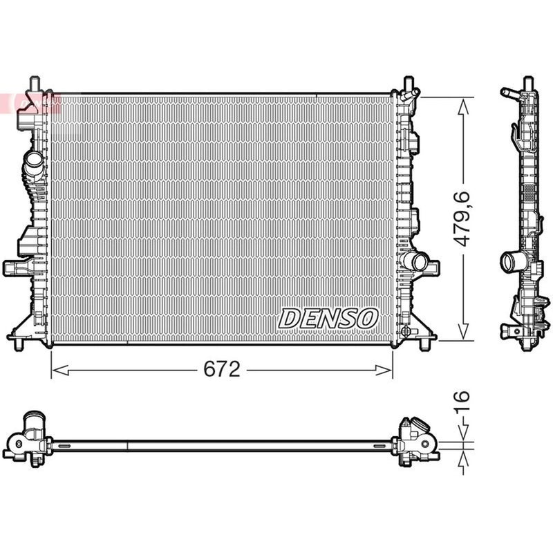 Denso Engine Radiator DRM10126