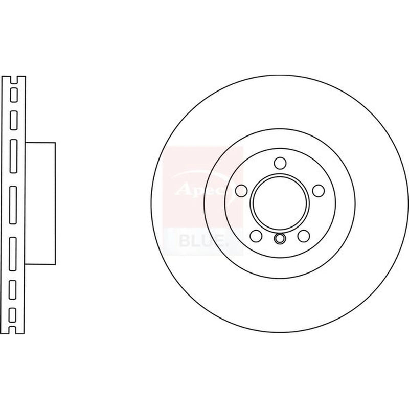 Apec 2 x Vented Front Brake Discs SDK6680