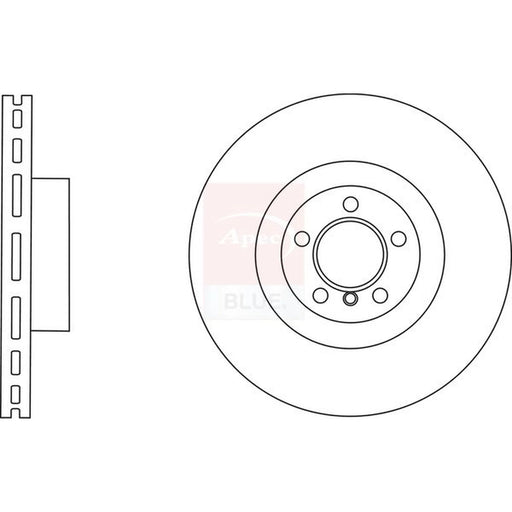 Apec 2 x Vented Front Brake Discs SDK6680