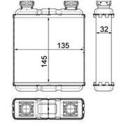 Mahle Heater Matrix Core Heat Exchanger AH 188 000P