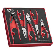 Teng Tools Plier Set FOAM2 5 Pieces with Vinyl Grip Handles