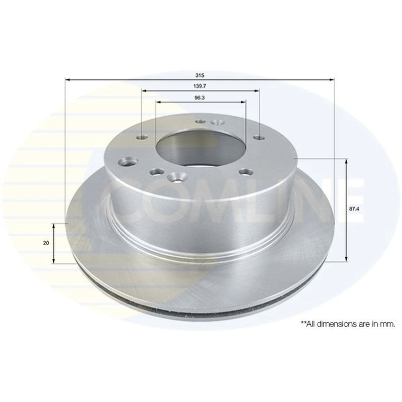 Comline 2 x Rear Brake Discs ADC1088V