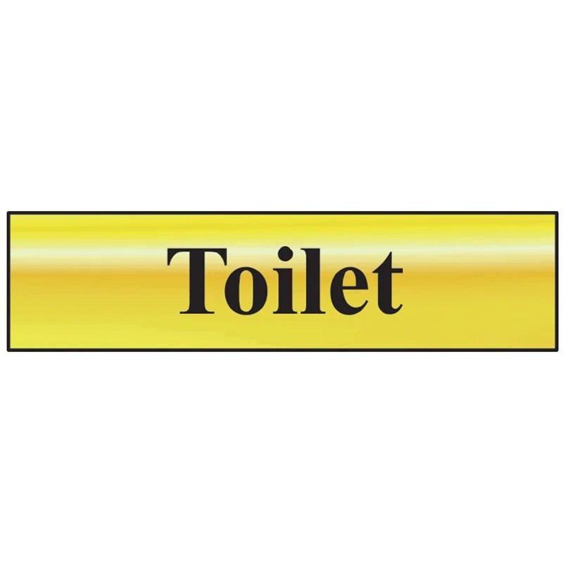 Scan Toilet - Polished Brass Effect 200 x 50mm - 6051