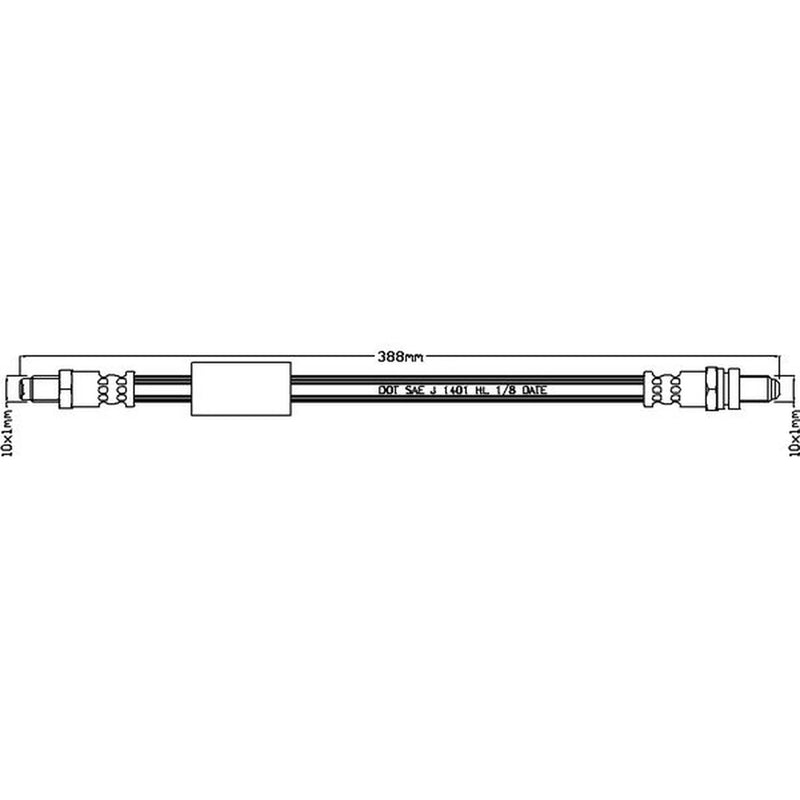 Juratek Brake Hydraulic Hose Line Rear JBH1334