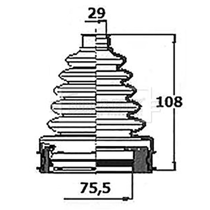 Borg & Beck Drive Shaft Bellow Kit Front Left Thermoplast BCB6410