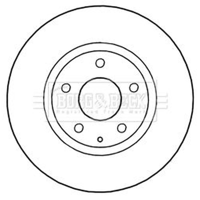 Borg & Beck 2 x Vented Front Brake Discs BBD5302