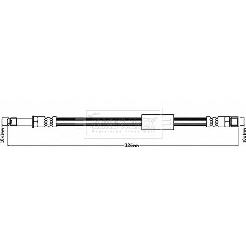 Borg & Beck Brake Hydraulic Hose Line Rear Left BBH8167