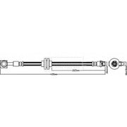 Borg & Beck Brake Hydraulic Hose Line Front Right BBH8366