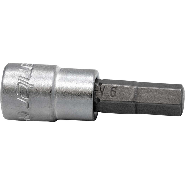 Sealey 1/4"Dr Hex Socket Bit 6mm (Micro Satin Finish)