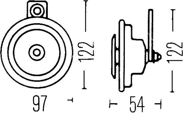 Hella 3AL 002 952-817 Signal Horn