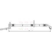 Apec Brake Hydraulic Hose Line Rear Right HOS3859