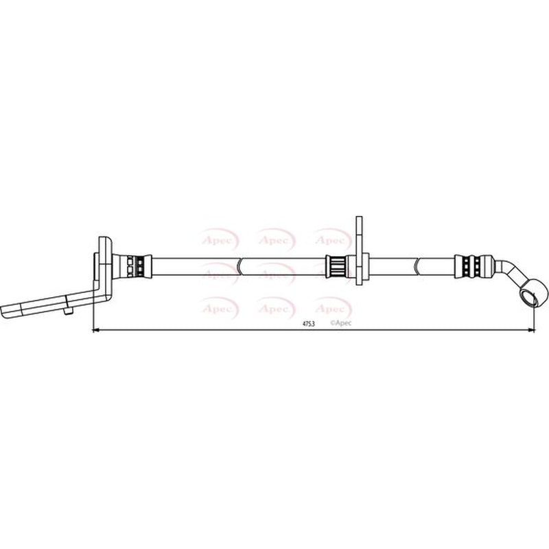 Apec Brake Hydraulic Hose Line Rear Right HOS3859