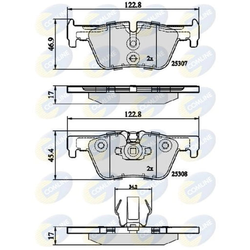 Comline 4 x Rear Brake Pad Set CBP02131