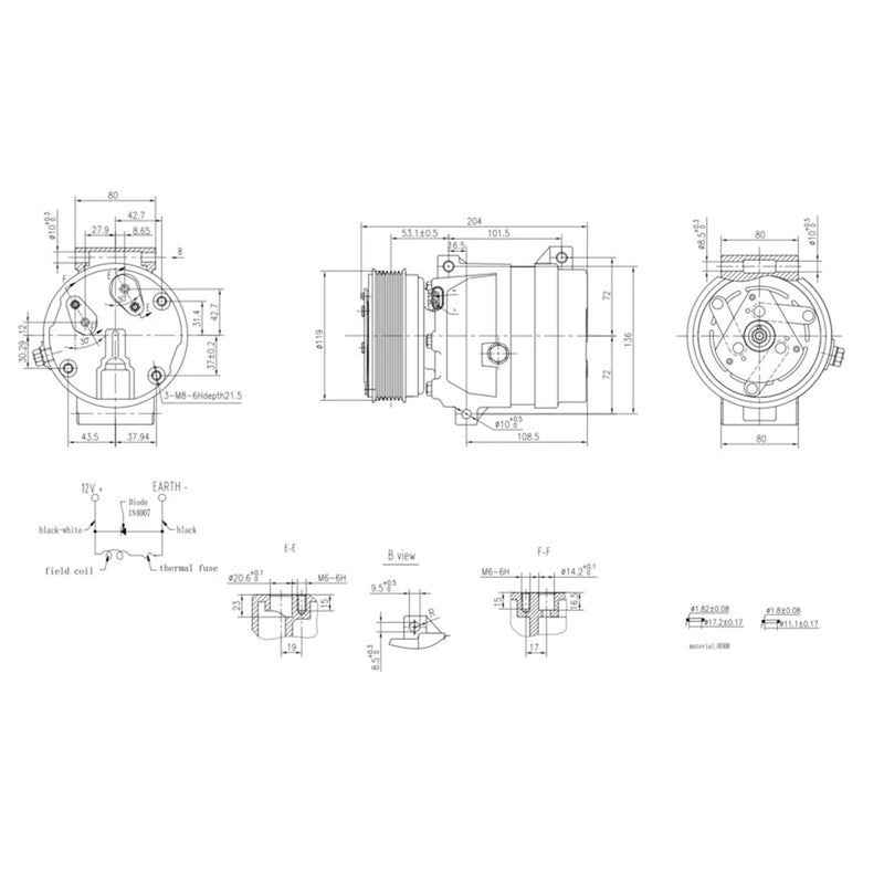 Hella Air Conditioning Compressor 8FK 366 200-401