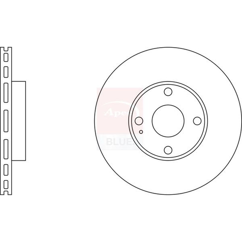 Apec 2 x Vented Front Brake Discs SDK6909
