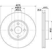 DON 2 x Front Brake Discs PCD15852
