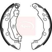 Apec Brake Shoe Set Axle Kit SHU657