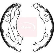 Apec Brake Shoe Set Axle Kit SHU657