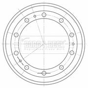 Borg & Beck Brake Drum Assembly Rear BBR32530