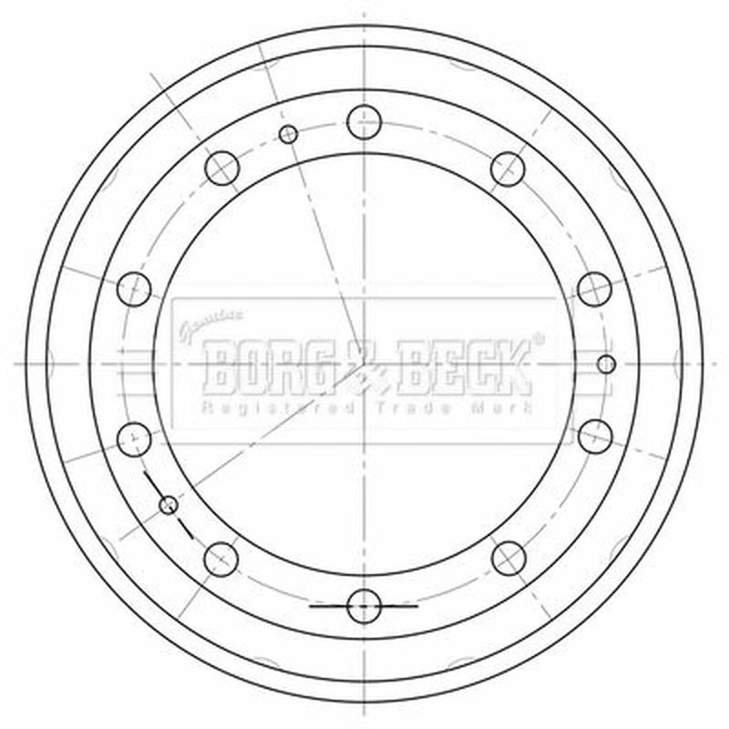 Borg & Beck Brake Drum Assembly Rear BBR32530