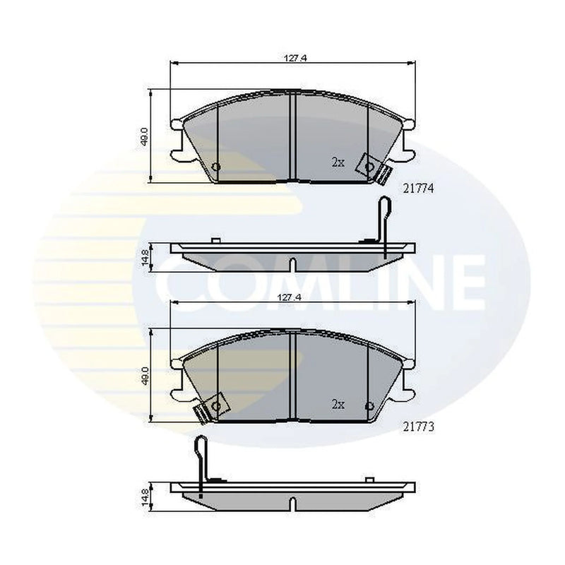 Comline 4 x Front Brake Pad Set CBP3922