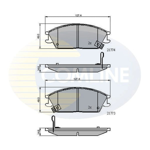 Comline 4 x Front Brake Pad Set CBP3922
