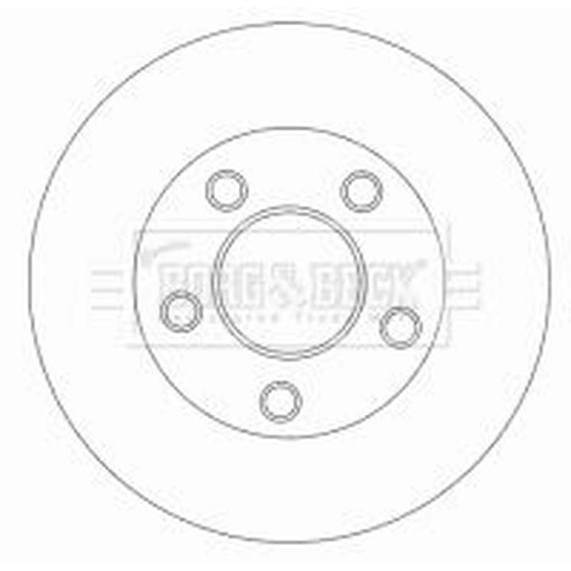 Borg & Beck 2 x Solid Rear Brake Discs BBD5772S