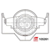 Febi Clutch Release Bearing ID OD 105261